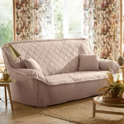 BecquetHousse fauteuil, canapé en microfibre - Beige sable