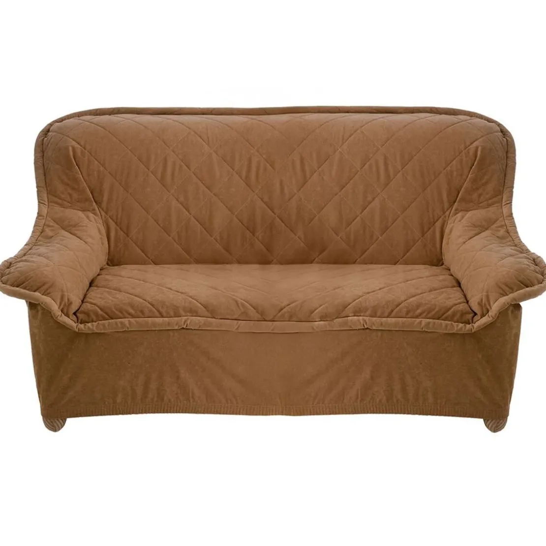 BecquetHousse fauteuil, canapé en microfibre - Marron noisette