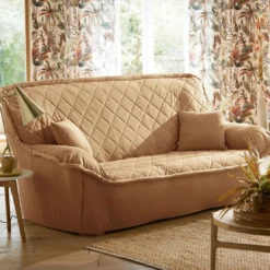 BecquetHousse fauteuil, canapé en microfibre - Marron noisette