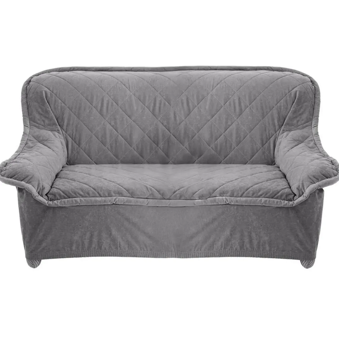 BecquetHousse fauteuil, canapé en microfibre-gris