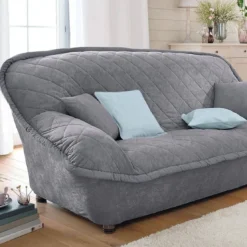 BecquetHousse fauteuil, canapé en microfibre-gris