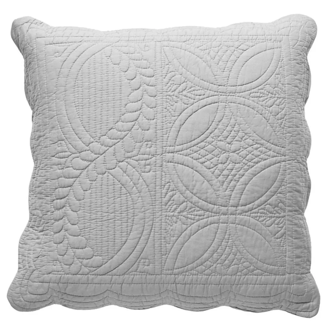 BecquetHousse oreiller en coton boutis 65x65 - Perle