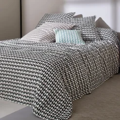 BecquetJeté de canapé coton tissé jacquard MORGANS - Noir