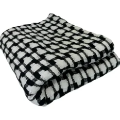 BecquetJeté de canapé coton tissé jacquard MORGANS - Noir