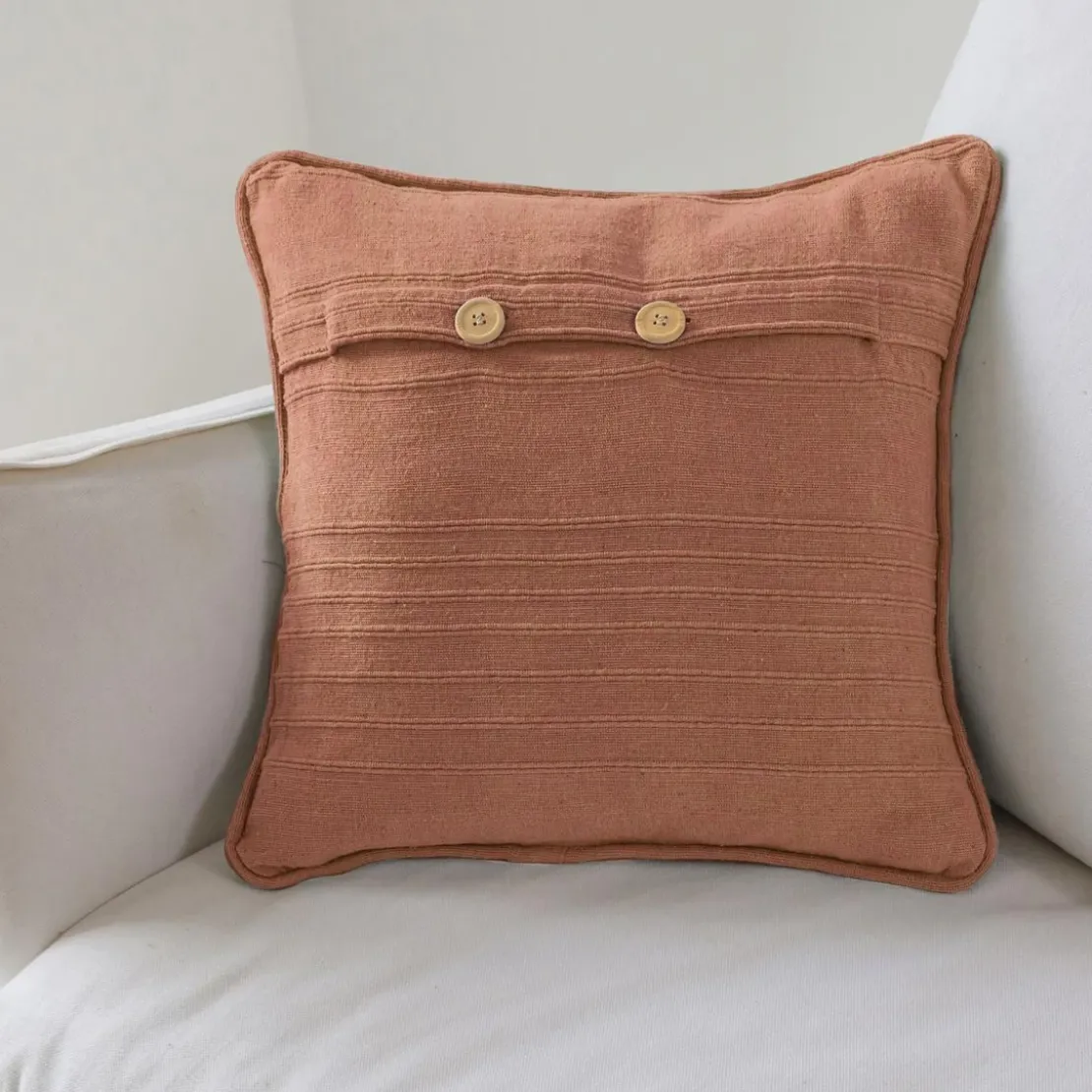 BecquetJeté de fauteuil en coton ORION - marron noisette