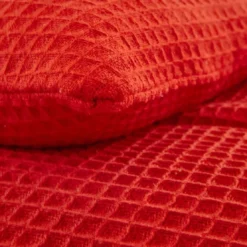 BecquetJeté de fauteuil ou canapé nid-d'abeilles en coton orange poterie - FEROE