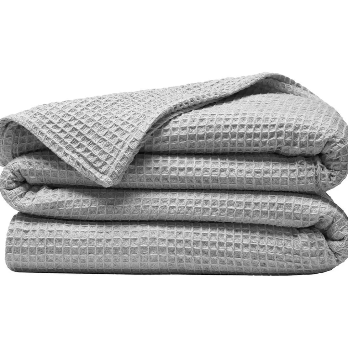 BecquetJeté de fauteuil ou canapé nid-d'abeilles en coton gris perle - FEROE