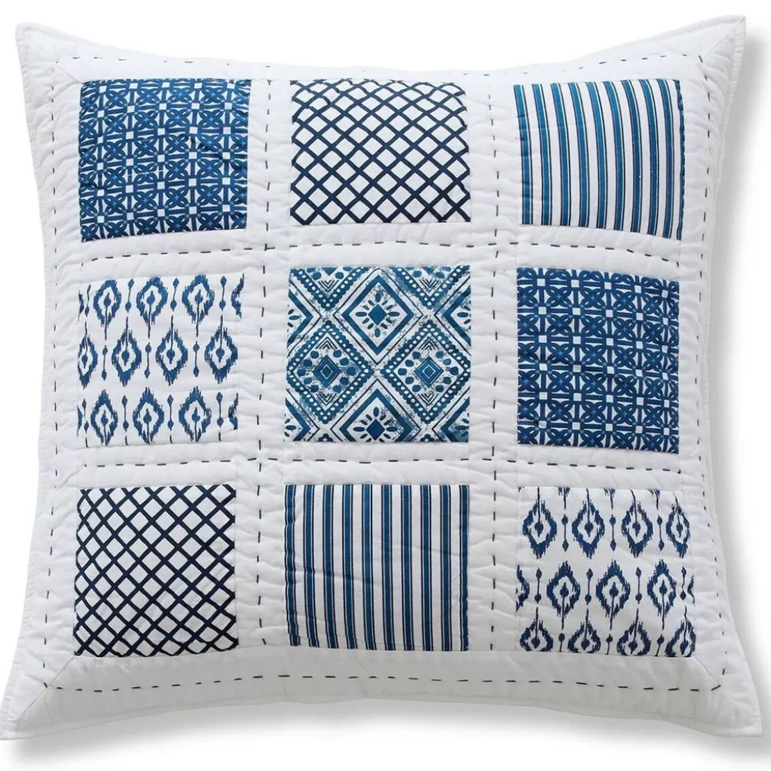 BecquetJeté de lit en coton MYKONOS bleu