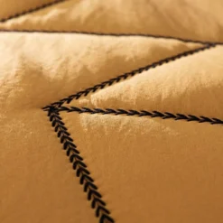 BecquetJeté de lit en microfibre CALISSON jaune moutarde