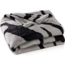 BecquetJeté de lit en polyester noir - ZEBRU