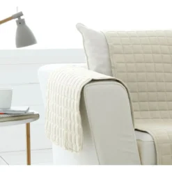 BecquetLot de 2 accoudoirs matelassés70x55 - beige