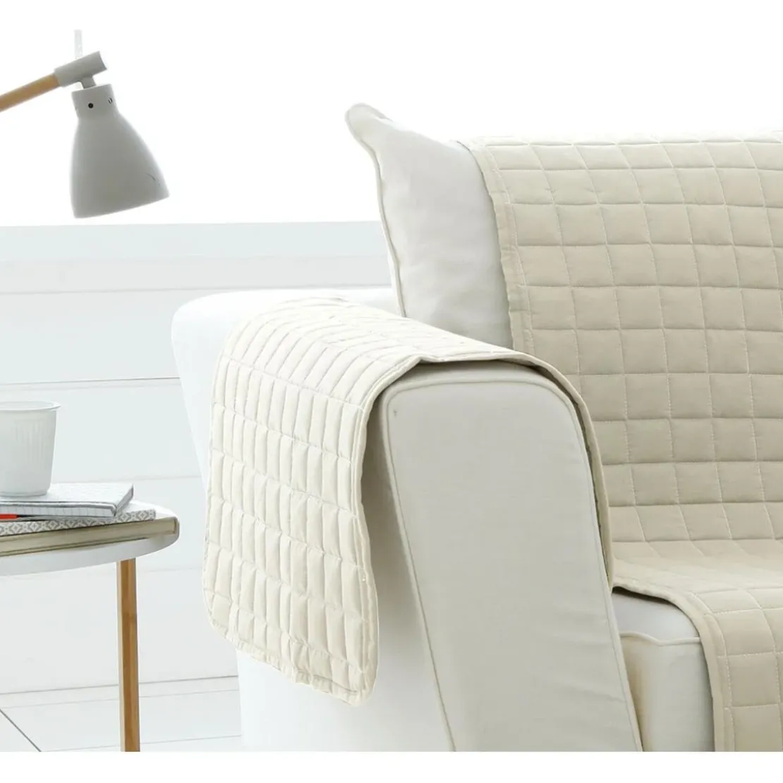 BecquetLot de 2 accoudoirs matelassés70x55 - beige