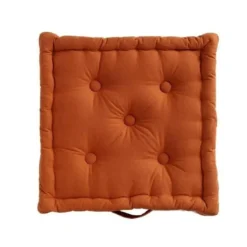 BecquetLot de 2 coussins matelas en coton rouge tomette - ISIS