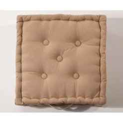 BecquetLot de 2 coussins matelas en coton beige - ISIS