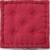 BecquetLot de 2 coussins matelas en coton rouge - ISIS