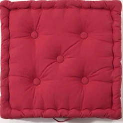BecquetLot de 2 coussins matelas en coton rouge - ISIS