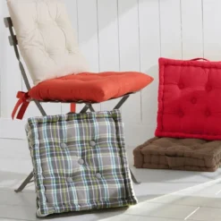 BecquetLot de 2 coussins matelas capitons - Gris Perle