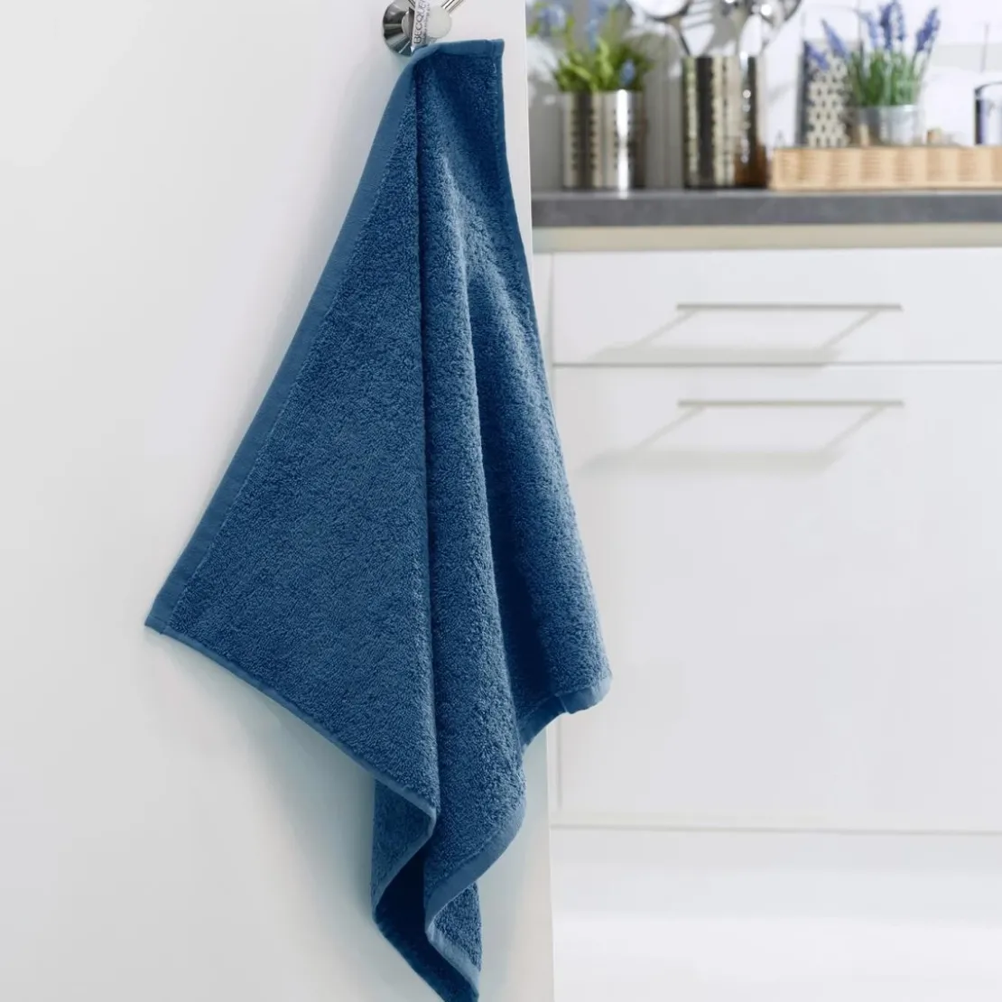 BecquetLot de 2 Essuie-mains carré PRATIK - bleu marine