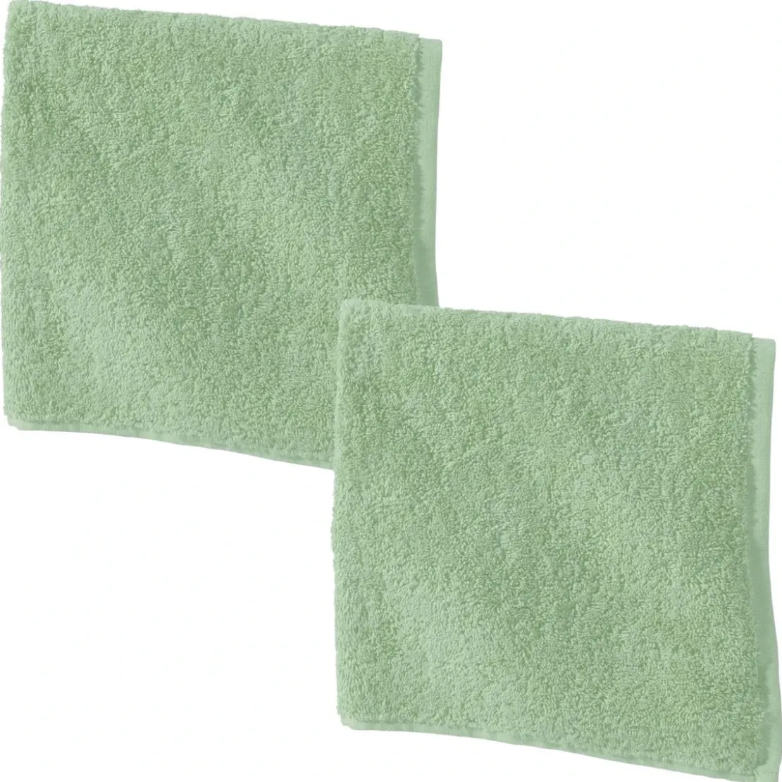 BecquetLot de 2 Essuie-mains carré PRATIK - vert jade