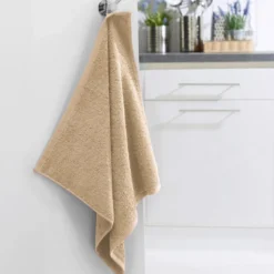 BecquetLot de 2 Essuie-mains carré PRATIK - beige sable
