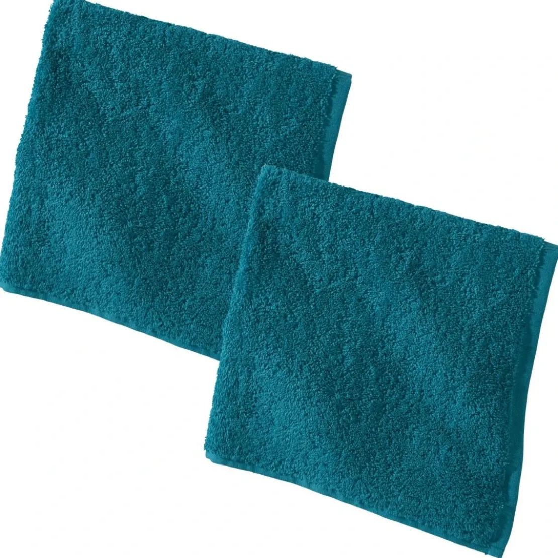 BecquetLot de 2 Essuie-mains carré PRATIK - bleu canard