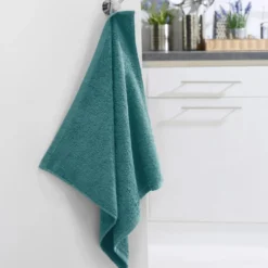 BecquetLot de 2 Essuie-mains carré PRATIK - bleu paon