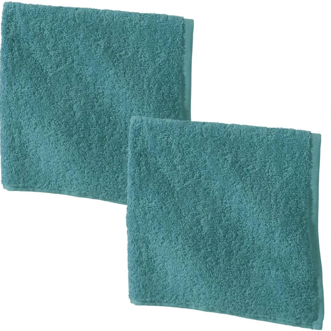 BecquetLot de 2 Essuie-mains carré PRATIK - bleu paon