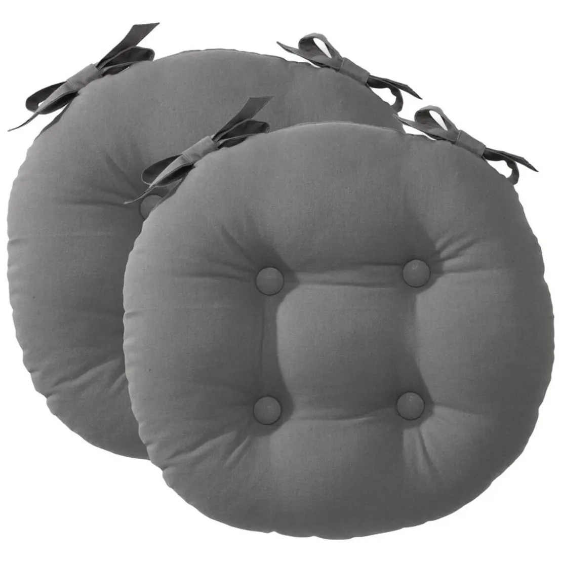 BecquetLot de 2 galettes ronde de chaise, gris moyen