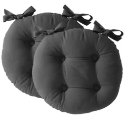 BecquetLot de 2 galettes ronde de chaise, gris moyen