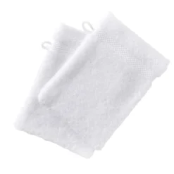 BecquetLot de 2 gants de toilette en coton 500g/m² ATLANTIQUE - blanc