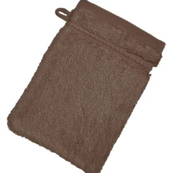 BecquetLot de 2 gants de toilette 600g/m² COTON EGYPTE - marron moka