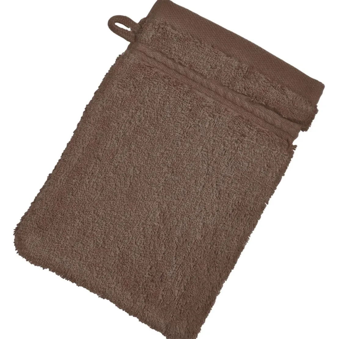 BecquetLot de 2 gants de toilette 600g/m² COTON EGYPTE - marron moka