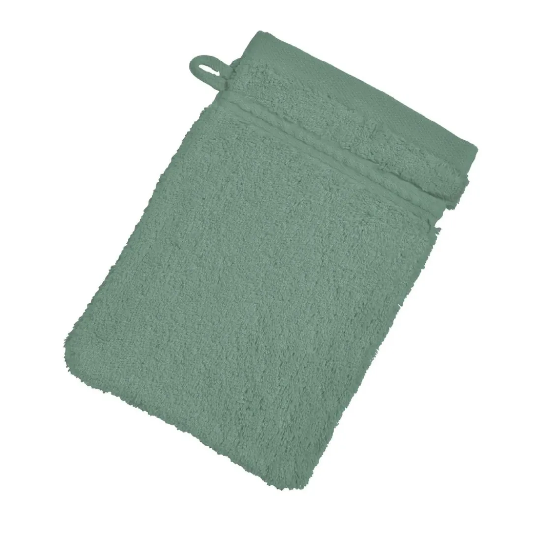 BecquetLot de 2 gants de toilette 600g/m² COTON EGYPTE - vert amande