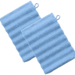 BecquetLot de 2 gants de toilette 500 g/m² DREAM - bleu glacier