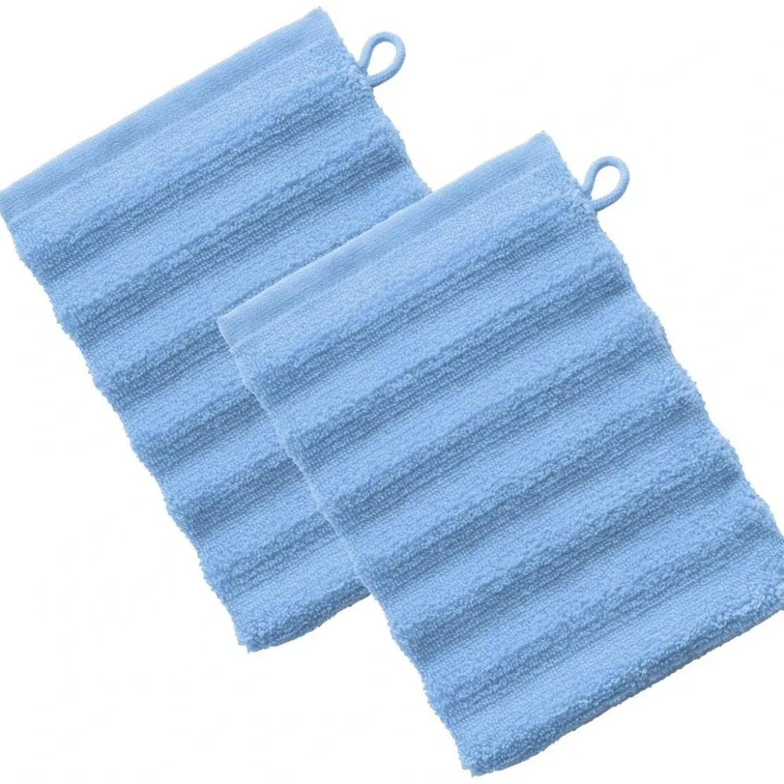 BecquetLot de 2 gants de toilette 500 g/m² DREAM - bleu glacier