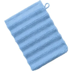 BecquetLot de 2 gants de toilette 500 g/m² DREAM - bleu glacier