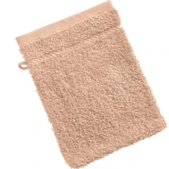 BecquetLot de 2 gants de toilette coton prélavé 420 g/m² CLAIRE - rose nude