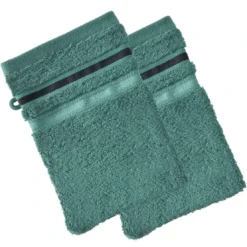 BecquetLot de 2 gants de toilette EXTRA SOFT - vert eucalyptus
