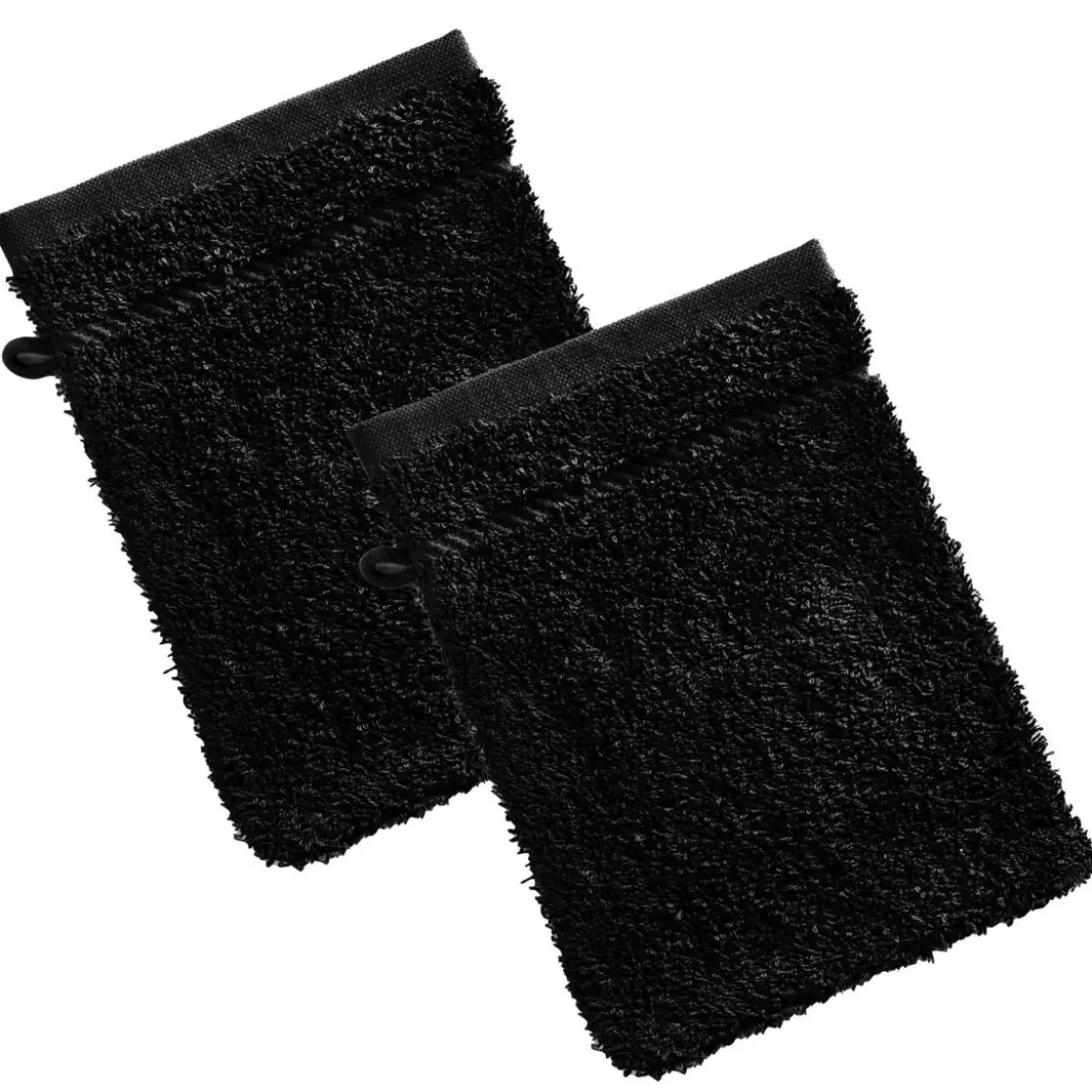 BecquetLot de 2 gants de toilette coton prélavé 420 g/m² CLAIRE - noir