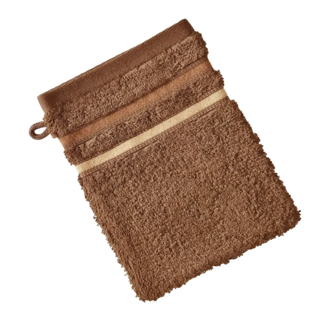BecquetLot de 2 gants de toilette EXTRA SOFT - beige chataigne