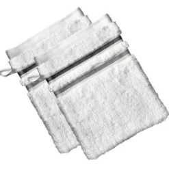 BecquetLot de 2 gants de toilette EXTRA SOFT - blanc/gris