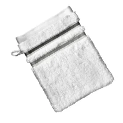 BecquetLot de 2 gants de toilette EXTRA SOFT - blanc/gris