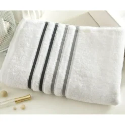 BecquetLot de 2 gants de toilette EXTRA SOFT - blanc/gris