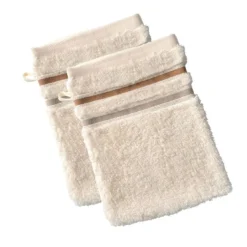 BecquetLot de 2 gants de toilette EXTRA SOFT - Blanc écru