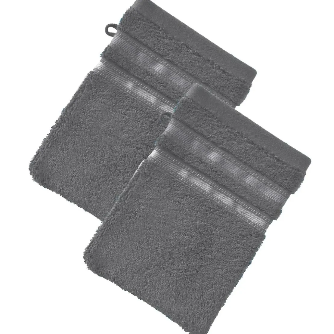 BecquetLot de 2 gants de toilette EXTRA SOFT - gris foncé