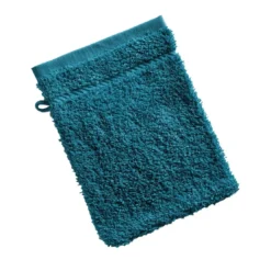 BecquetLot de 2 gants de toilette coton prélavé 420 g/m² CLAIRE - Bleu canard