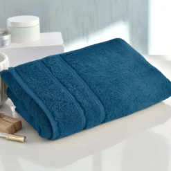 BecquetLot de 2 gants de toilette 600g/m² COTON EGYPTE - bleu pacifique