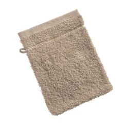 BecquetLot de 2 gants de toilette coton prélavé 420 g/m² CLAIRE - beige ficelle