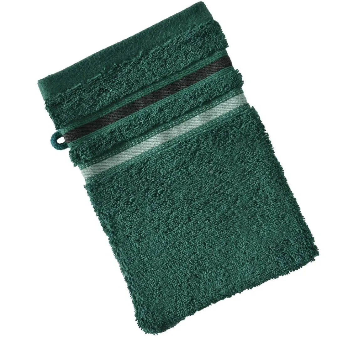 BecquetLot de 2 gants de toilette EXTRA SOFT - vert sapin