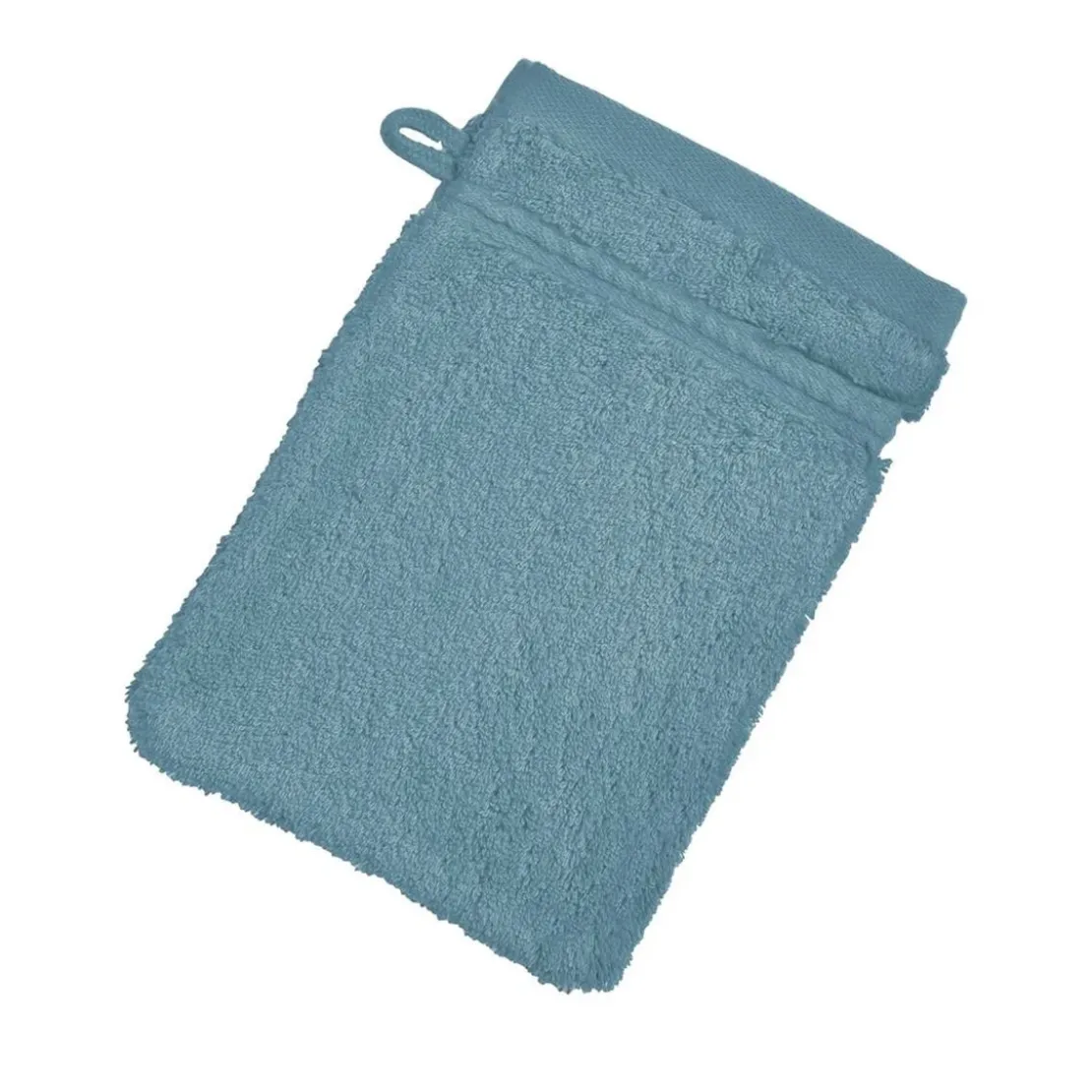 BecquetLot de 2 gants de toilette 600g/m² COTON EGYPTE - bleu tempête